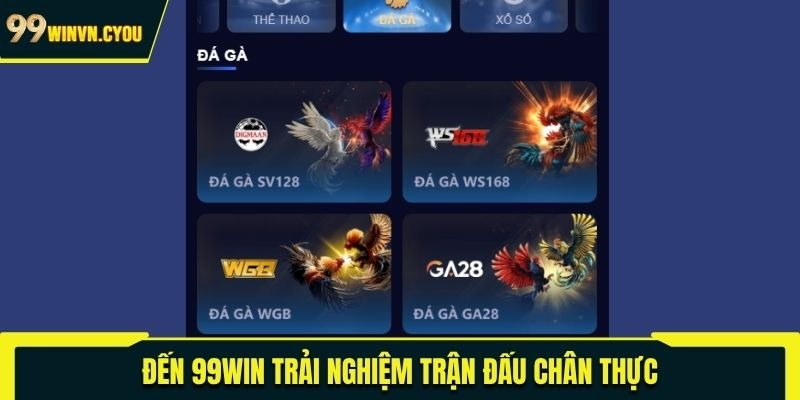 Đến 99WIN trải nghiệm trận đấu chân thực