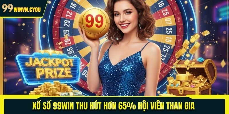 Xổ số 99WIN thu hút hơn 65% hội viên than gia