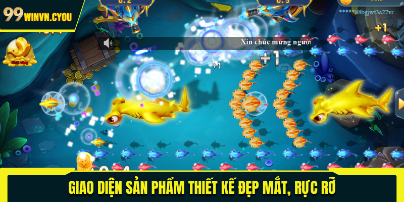 Giao diện sản phẩm thiết kế đẹp mắt, rực rỡ