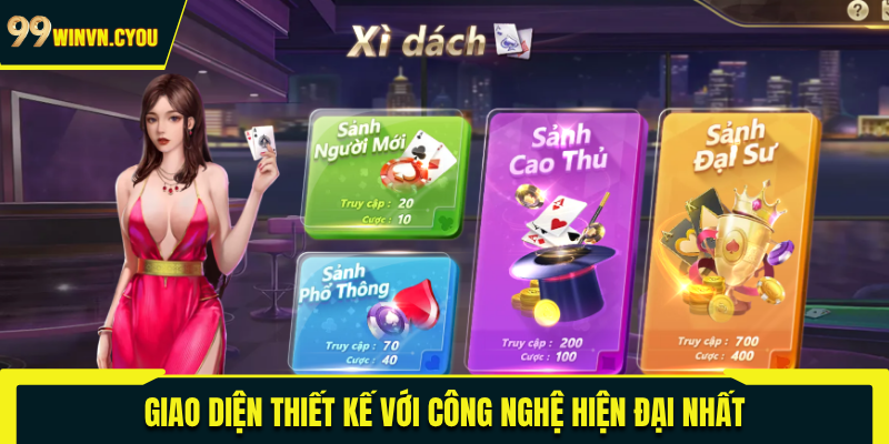 Giao diện thiết kế với công nghệ hiện đại nhất